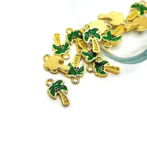 1, 4, 20 or 50 Pieces: Tiny Palm Tree Charms