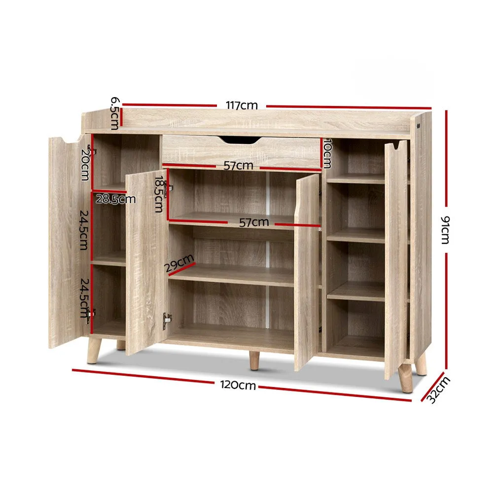 Adjustable Shoe Cabinet Storage Rack with Drawer - Artiss