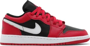 Air Jordan 1 Low GS Black Very Berry sneakers, red