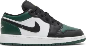 Air Jordan 1 Low GS Green Toe sneakers, green