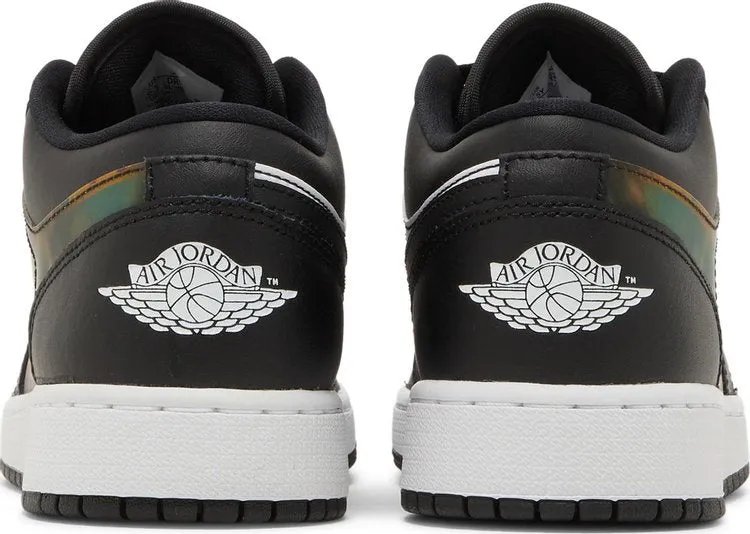 Air Jordan 1 Low GS Hologram Sneakers, Black