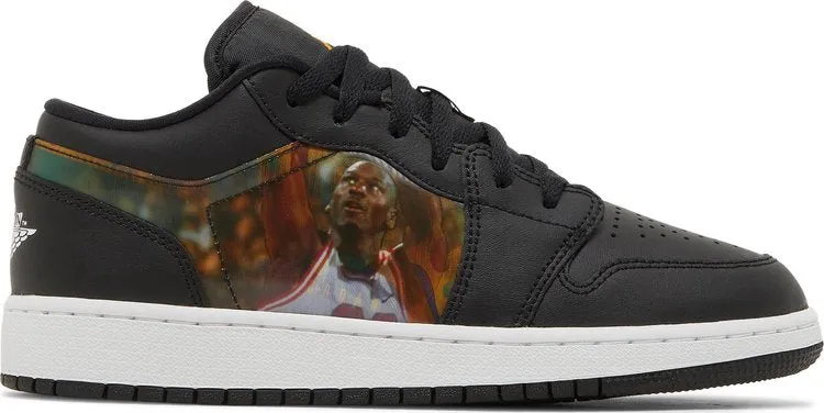 Air Jordan 1 Low GS Hologram Sneakers, Black