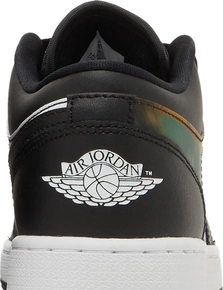 Air Jordan 1 Low GS Hologram Sneakers, Black