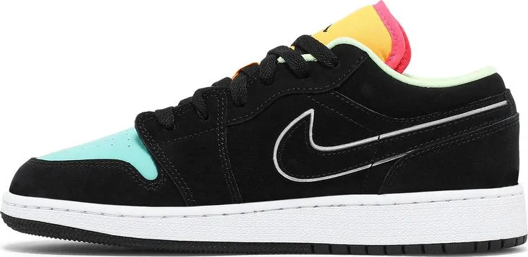 Air Jordan 1 Low SE GS Aurora Green, black