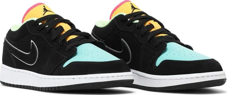 Air Jordan 1 Low SE GS Aurora Green, black