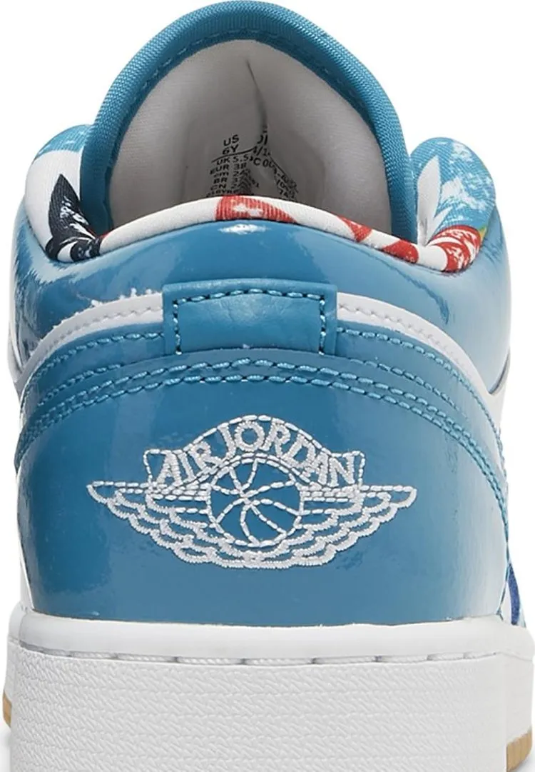 Air Jordan 1 Low SE GS Barcelona sneakers, white