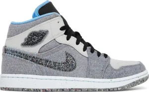 Air Jordan 1 Mid Crater Gray University Blue