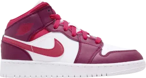 Air Jordan 1 Mid GS Rush Pink, Red