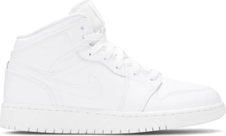 Air Jordan 1 Mid GS Triple sneakers, white