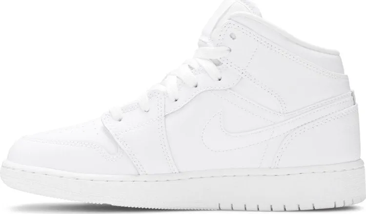 Air Jordan 1 Mid GS Triple sneakers, white