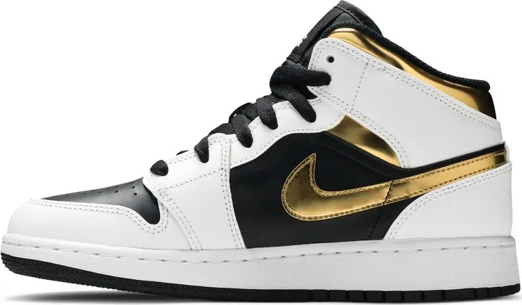 Air Jordan 1 Mid GS White Gold sneakers, white