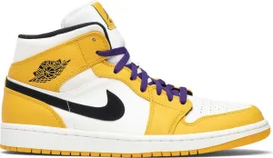 Air Jordan 1 Mid Lakers, gold