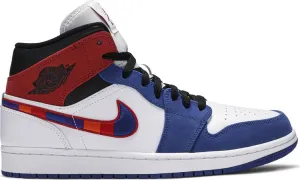 Air Jordan 1 Mid Multicolored Swoosh, Blue