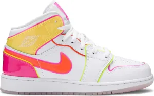 Air Jordan 1 Mid SE GS Edge Glow sneakers, white