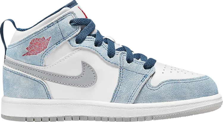 Air Jordan 1 Mid SE PS French Blue sneakers, blue