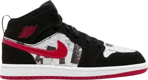 Air Jordan 1 Mid SE PS Newspaper Air Times, black