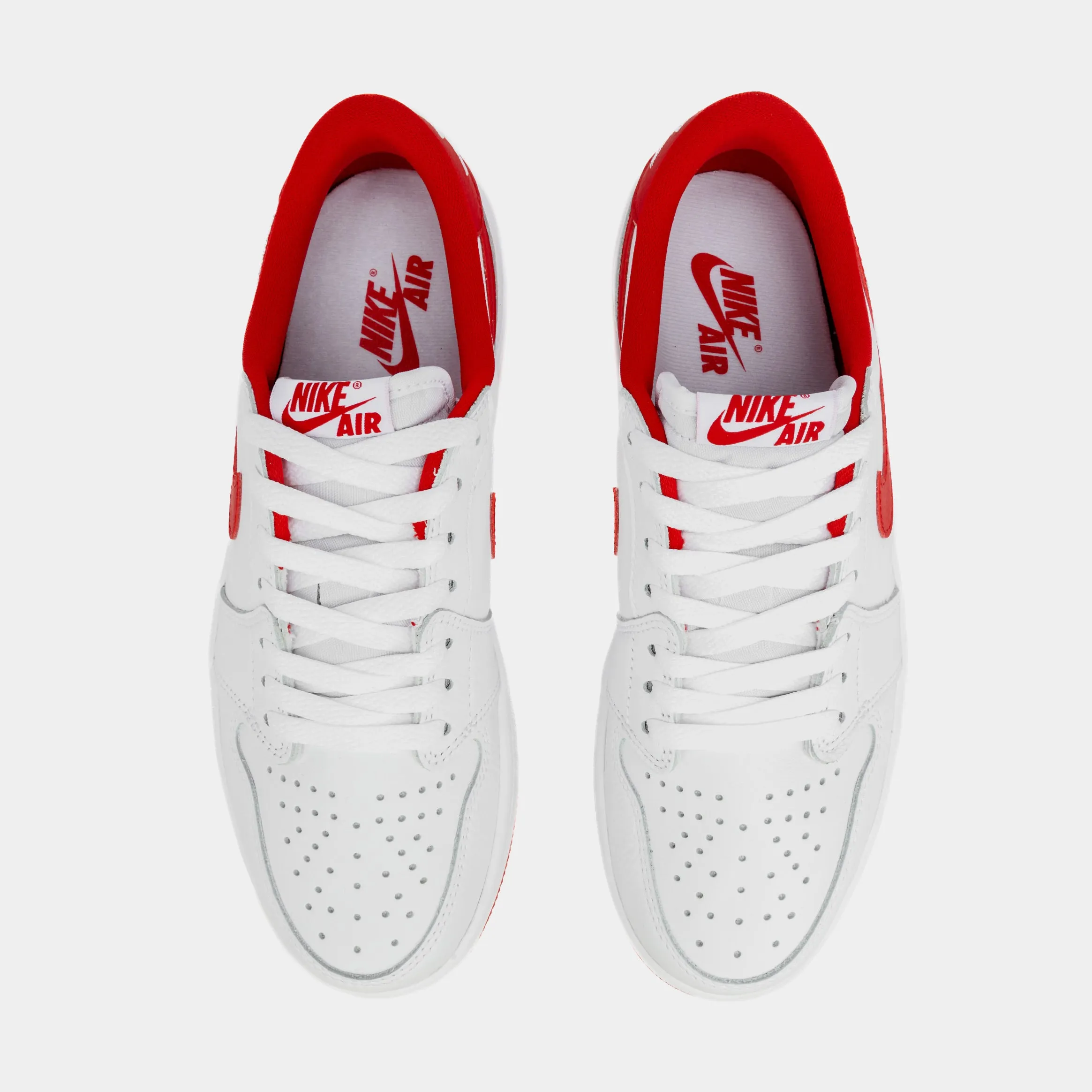 Air Jordan 1 Retro Low OG University Red Mens Lifestyle Shoes (White/Red)