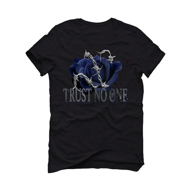 Air Jordan 12 "indigo Stone Blue" Black T-Shirt (trust no one)