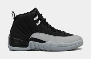 Air Jordan 12 Retro Black and Wolf Grey Mens Lifestyle Shoes (Black/Wolf Grey/White)