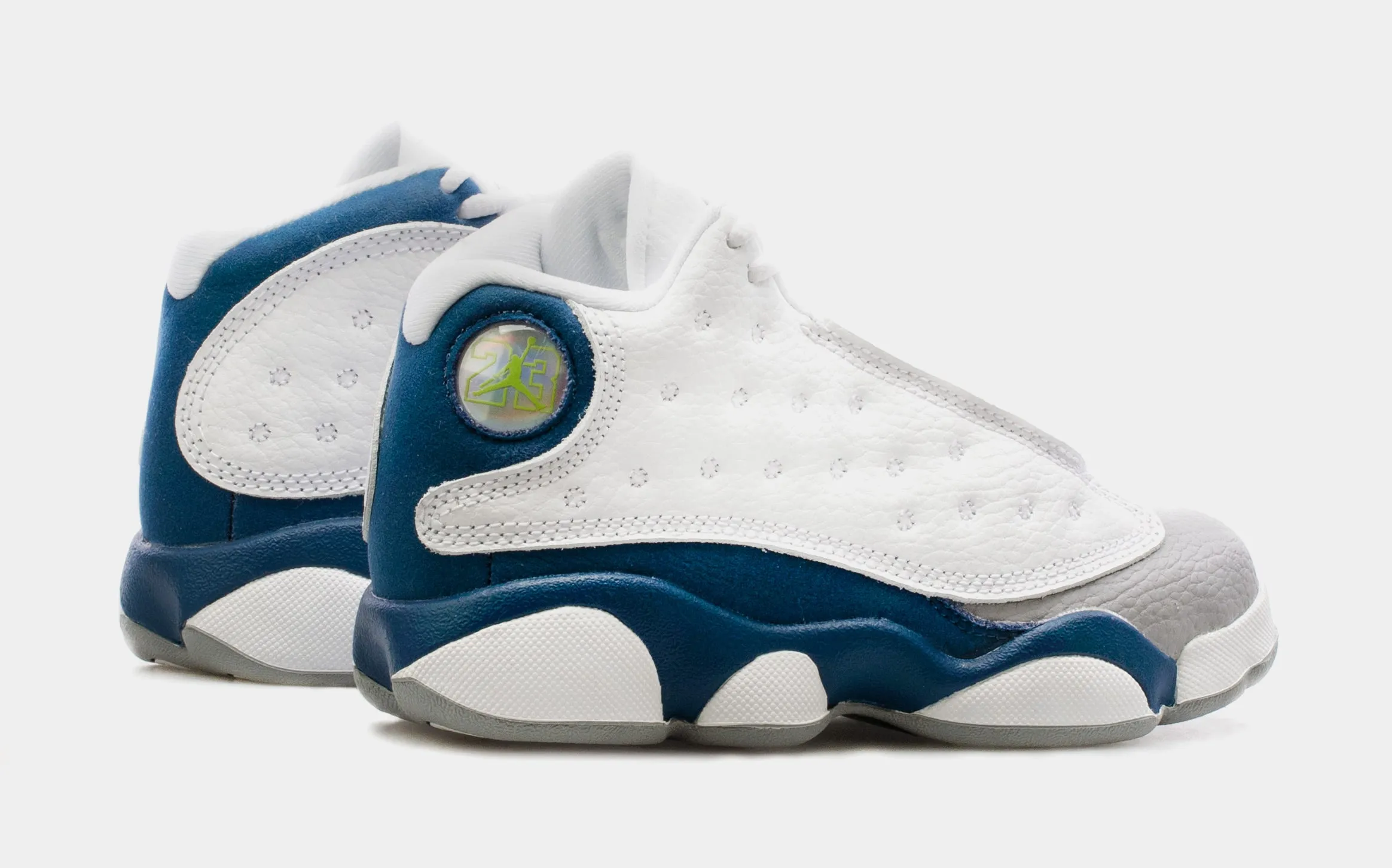 Air Jordan 13 Retro French Blue Preschool Lifestyle Shoes (White/Blue) Free Shipping