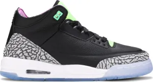 Air Jordan 3 Retro GS Electric Green, black