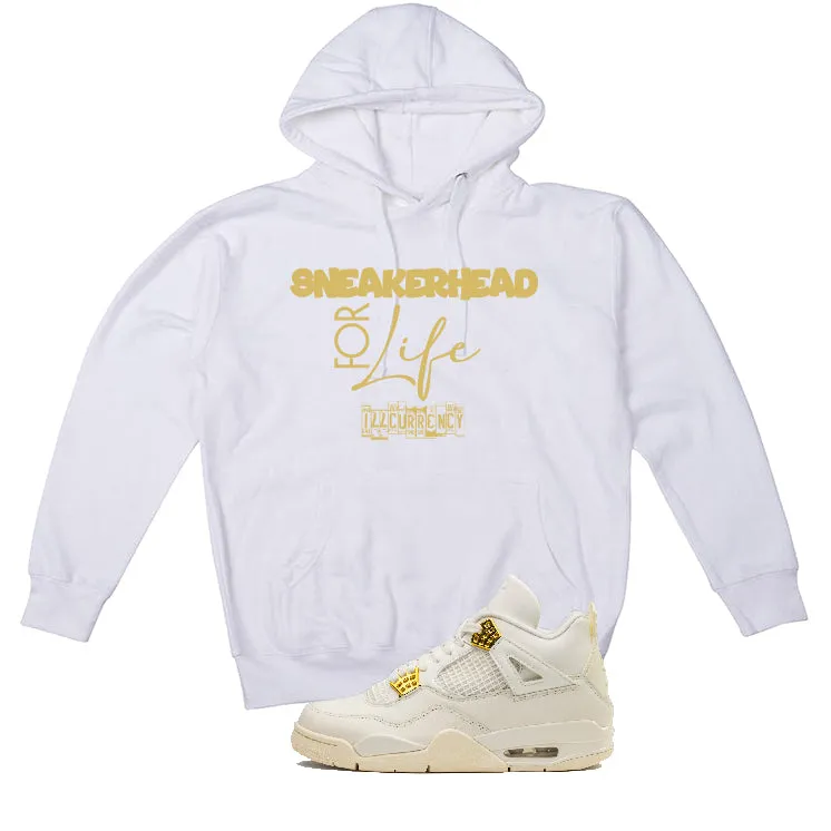 Air Jordan 4 WMNS “Metallic Gold” | illcurrency White T-Shirt (Sneakerhead for life)