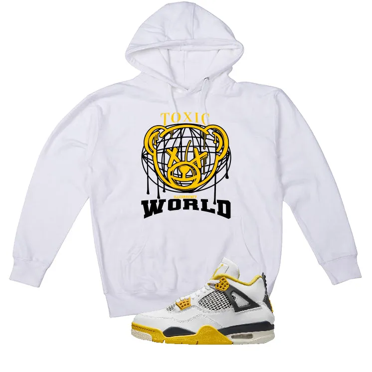 Air Jordan 4 WNNS “Vivid Sulfur” | illcurrency White T-Shirt (Toxic World)