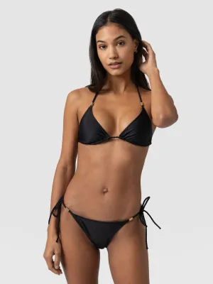 Alba Triangle Bikini Top - Black