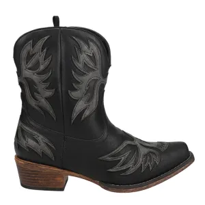 Amelia Tooled Inlay Snip Toe Cowboy Booties