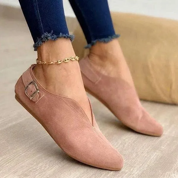 Amozae- Pointed Toe Suede Women Flats Shoes Woman Sneakers Summer Fashion Sweet Flat Casual Shoes Women Zapatos Mujer Plus