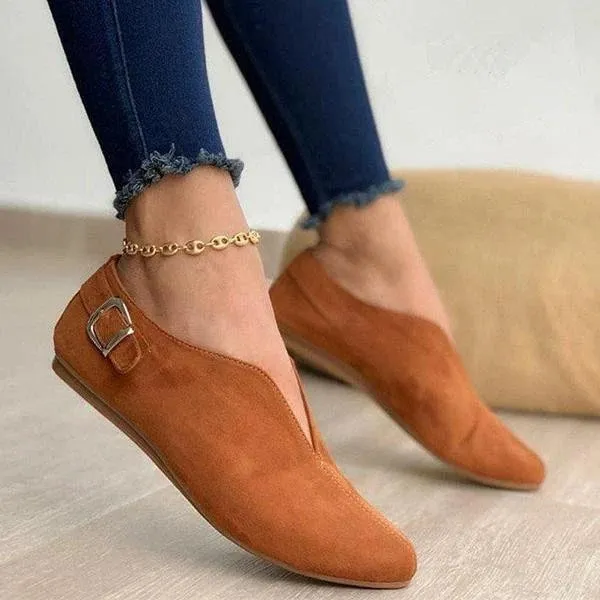 Amozae- Pointed Toe Suede Women Flats Shoes Woman Sneakers Summer Fashion Sweet Flat Casual Shoes Women Zapatos Mujer Plus