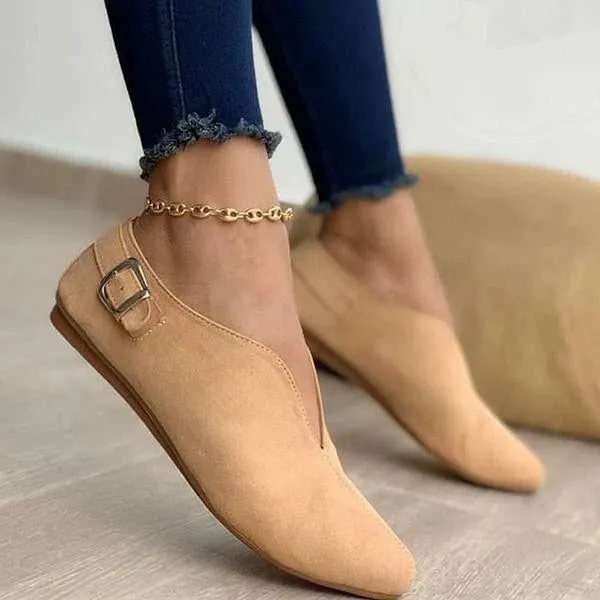 Amozae- Pointed Toe Suede Women Flats Shoes Woman Sneakers Summer Fashion Sweet Flat Casual Shoes Women Zapatos Mujer Plus