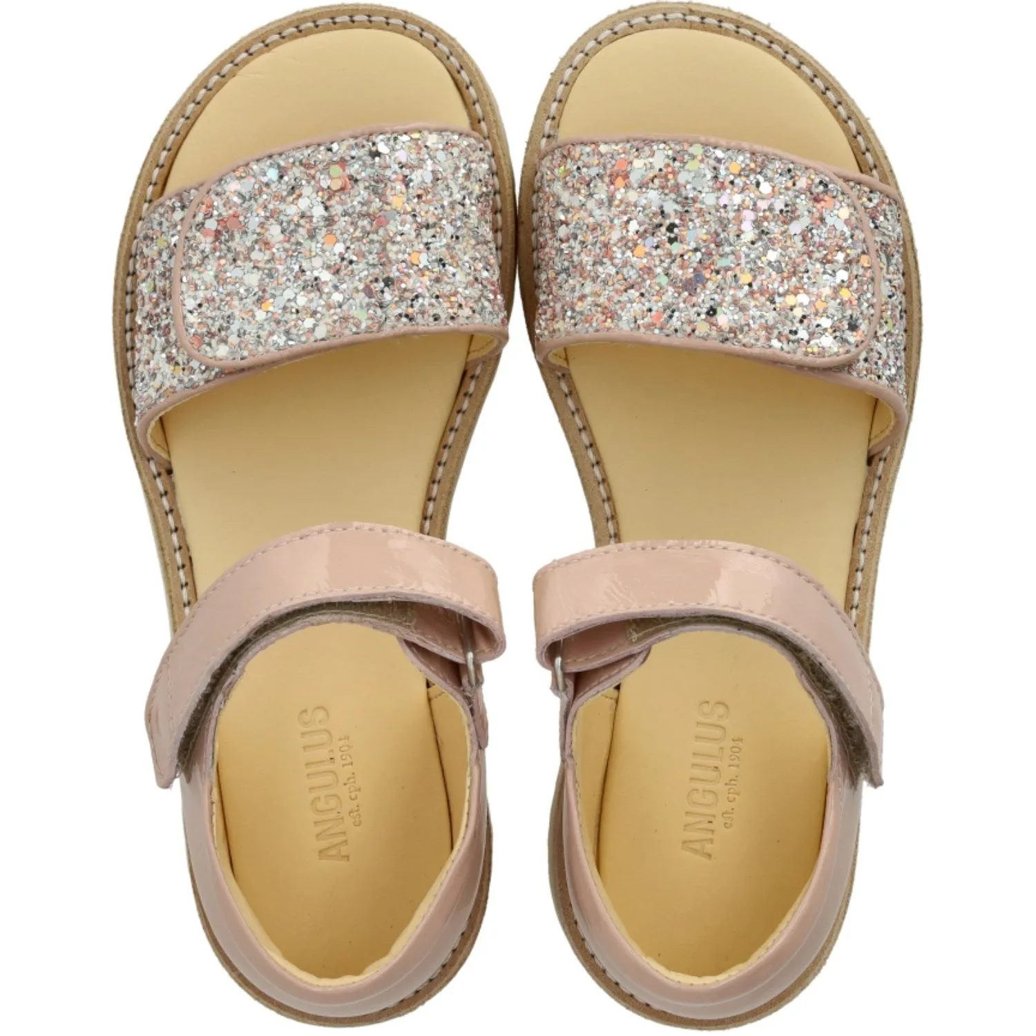 Angulus Rosebud/Rosebud Glitter Laksandal Med Funklende Glitterdetalje