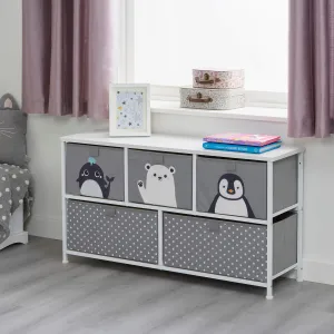 Arctic 5 Drawer Kids Storage Chest