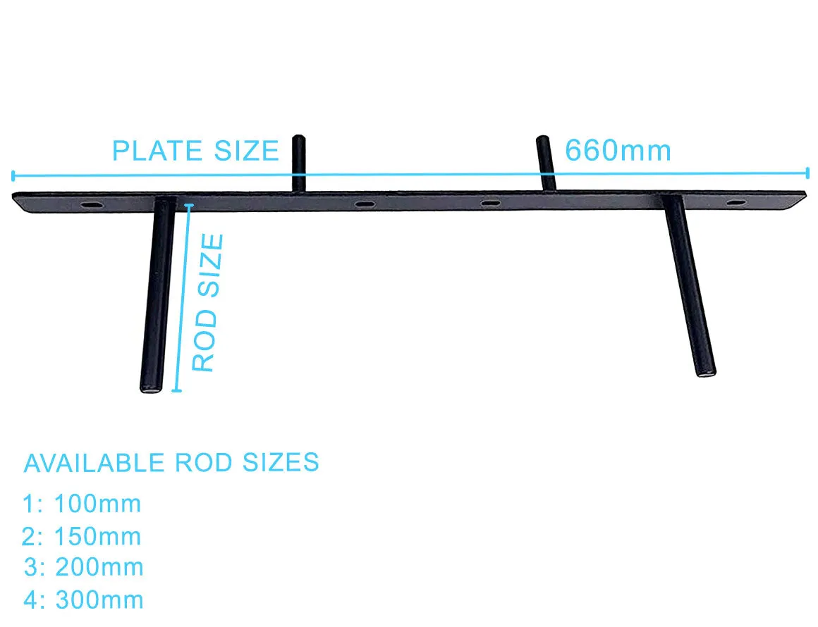 B&Z Customizable Floating Plate Shelf Support Brackets Extremly Heavy Duty Invisible Oak Mantel Timber Scaffold Board Reclaimed Railway Sleeper Wood Shelf