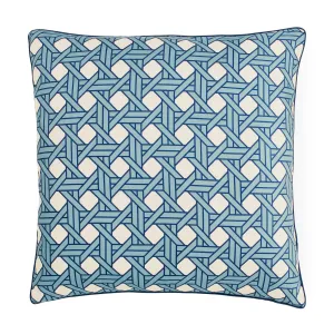 Basketweave Blue Cushion