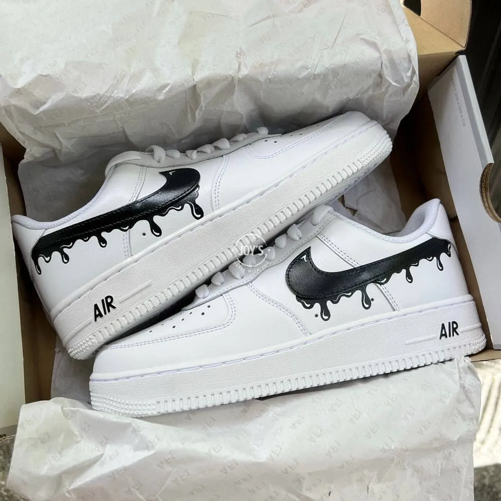 Black Drip Custom Air Force 1