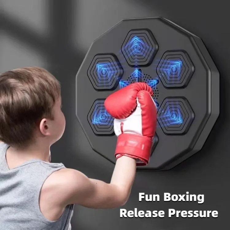 Bluetooth Intelligent Music Boxing Trainer Wall Mounted Electronic Boxing Practice With Adult Red Gloves