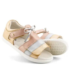 Bobux IW Iwalk Mirror Pale Gold  633433  Girls Open Toed Sandal Clearance