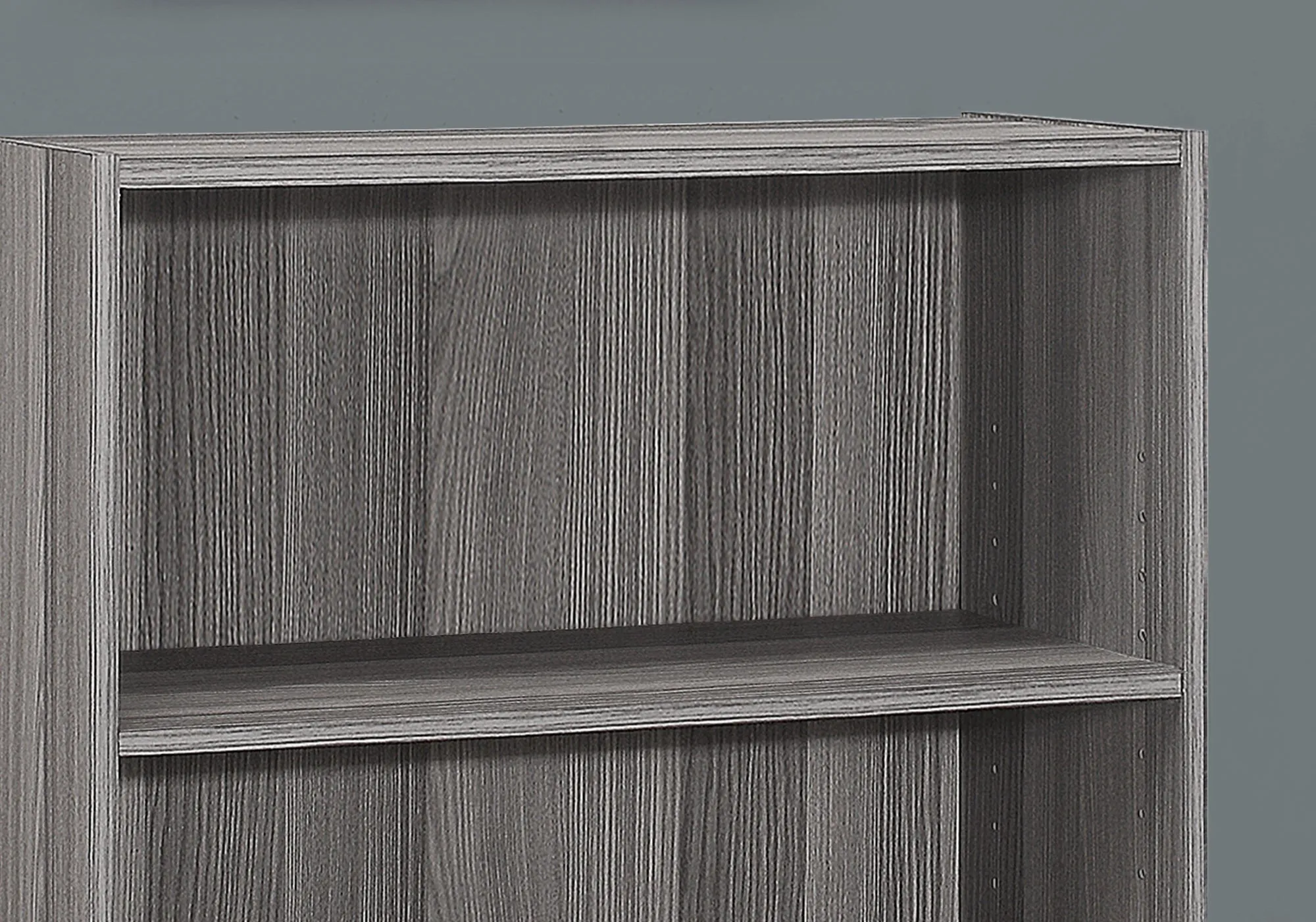 Bookcase - 36"H / Grey With 3 Shelves