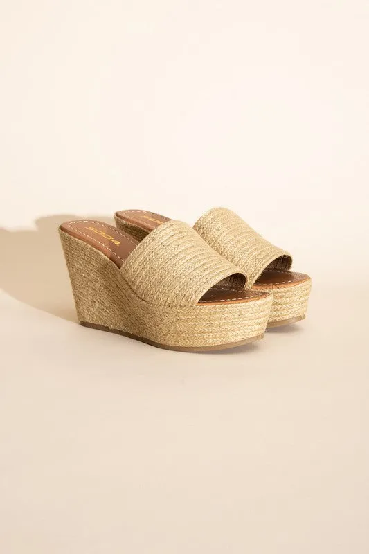 Bounty-S Synthetic Raffia Wedge Platform