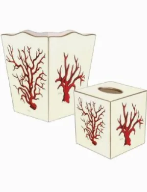 Branching Coral Decoupage Bath Sets