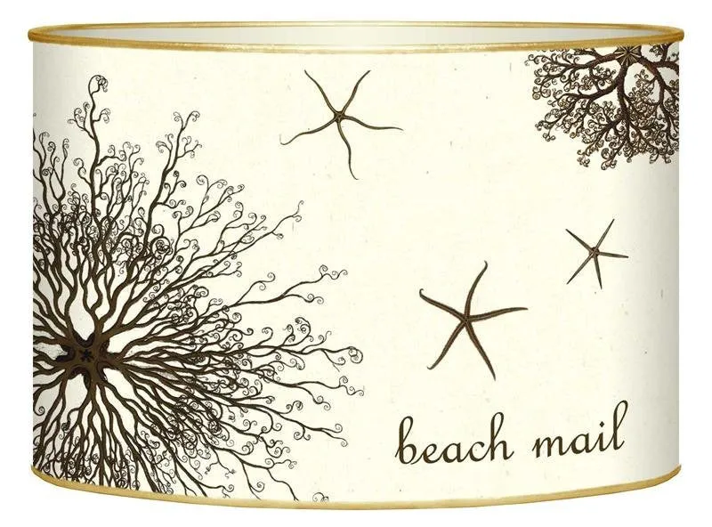 Brown Urchin & Starfish Beach Mail Organizer