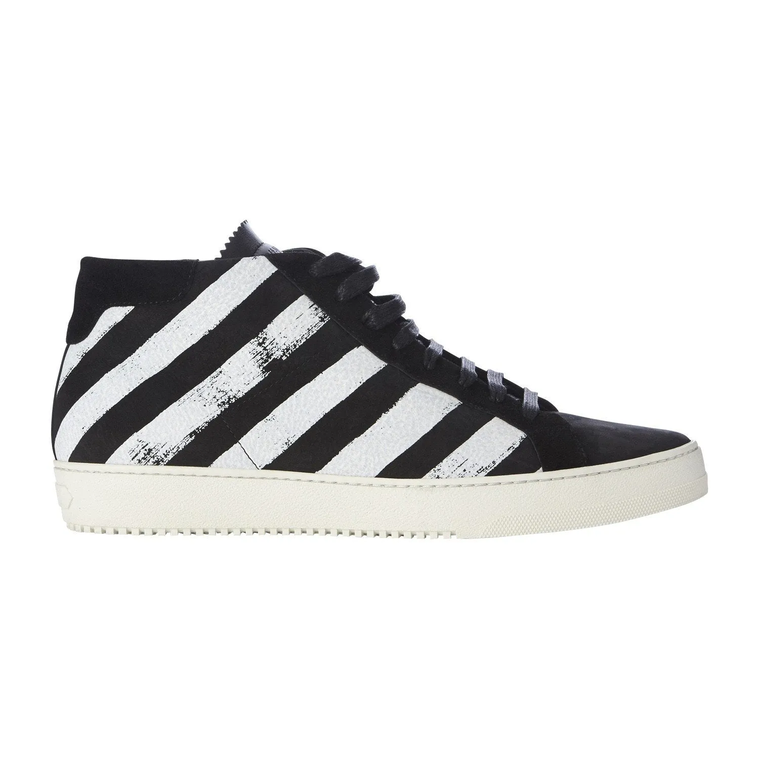 BRUSHED DIAGONALS MID SNEAKERS