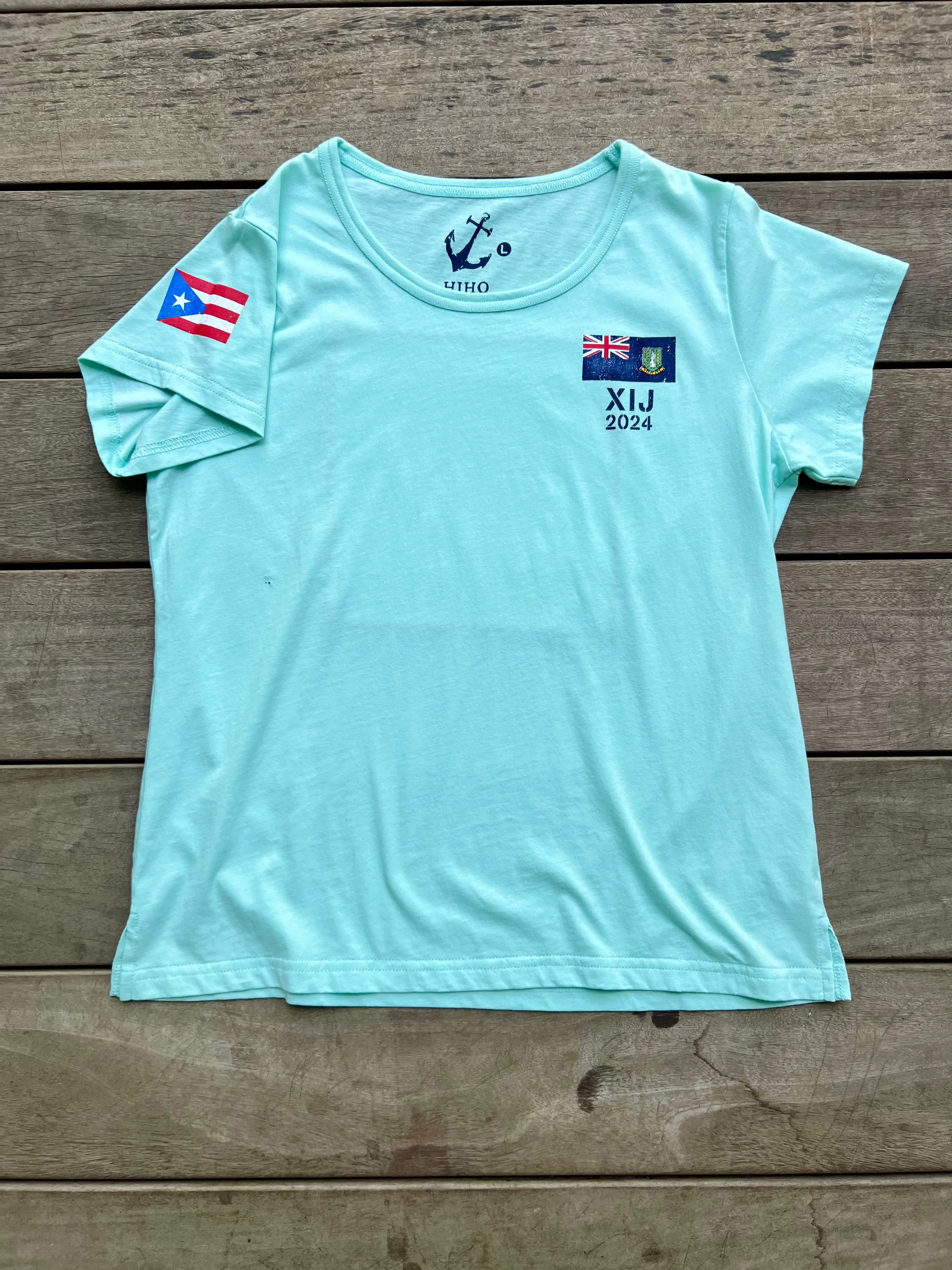 BVI XIJ24 Women's Patch Tee - Sea Green