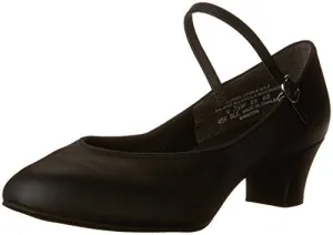 Capezio Women's Suede Sole Jr. Footlight Character Shoe, Black, 7 M US