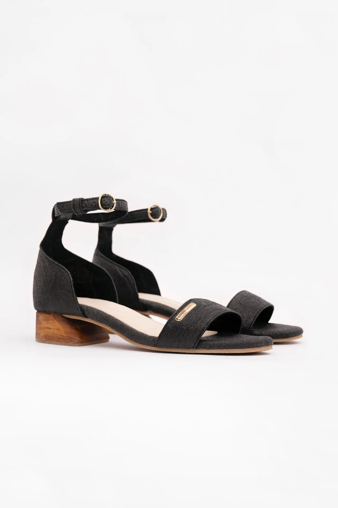 Chicago  - Ankle Strap Heels - Charcoal