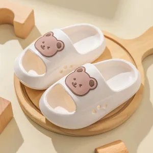 Children Slippers Summer Cartoon Bear Home Shoes For Boy Girls Soft Eva Flat Heel Slippers Beach Child Kids Baby Slides