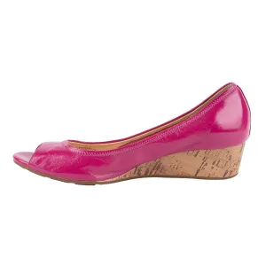 Cole Haan X Nike Air Open Toe Wedge Shoes Leather Pink Colour For Women