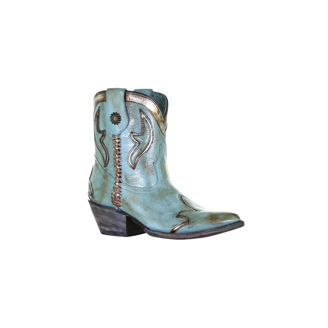 Corral Women's Turquoise and Gold Woven Ankle Boots